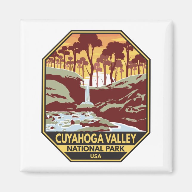 Aimant Parc national de la vallée de Cuyahoga Emblem Vint (Devant)