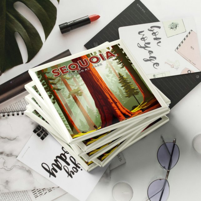 Aimant Parc national de Sequoia vintage (Créateur téléchargé)