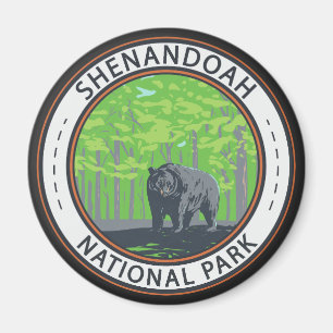 Aimant Parc national de Shenandoah Cercle d'ours noir