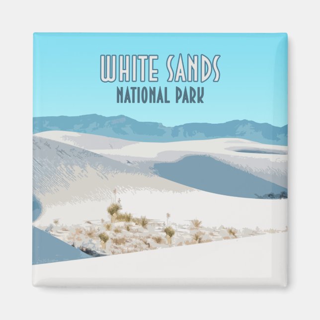 Aimant Parc national de White Sands Nouveau Mexique (Devant)