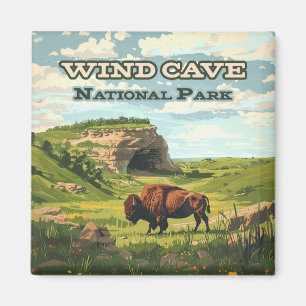 Aimant Parc national de Wind Cave Bison Dakota du Sud