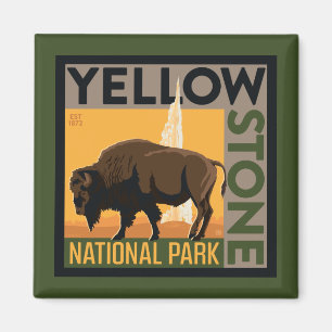 Aimant Parc national de Yellowstone Buffalo