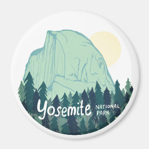 Aimant Parc national de Yosemite Demi-Dôme Vert Turquois