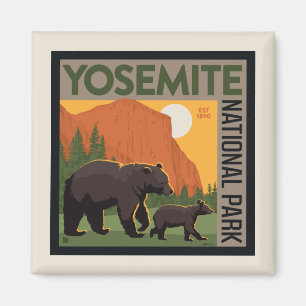 Aimant Parc national de Yosemite Famille d'ours