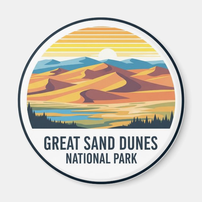Aimant Parc National Des Dunes De Sable Great Colorado (Devant)