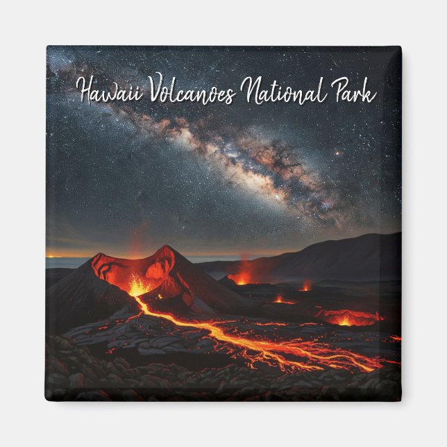 Aimant Parc national des volcans d'Hawaii Voie Lactée (Devant)