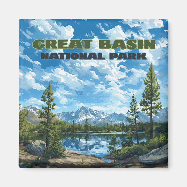 Aimant Parc national du Grand Bassin Nevada Wheeler Peak (Devant)