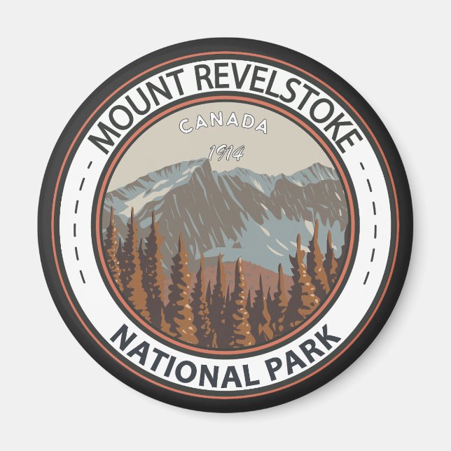 Aimant Parc national du Mont-Revelstoke Insigne d'art de  (Devant)