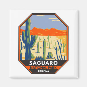 Aimant Parc national du Saguaro Arizona Giant Cactus Vint