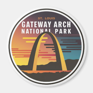 Aimant Parc national Gateway Arch St. Louis Abstrait