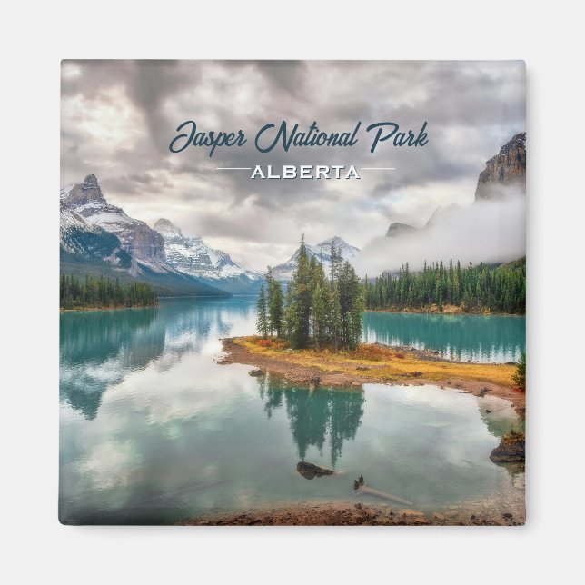 Aimant Parc national Jasper Banff Canada Souvenir (Devant)