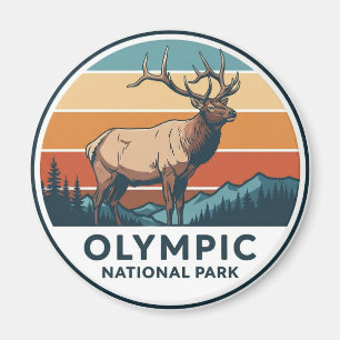 Aimant Parc national olympique de Roosevelt Elk Washingto