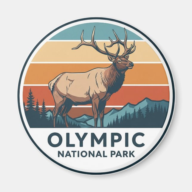 Aimant Parc national olympique de Roosevelt Elk Washingto (Devant)