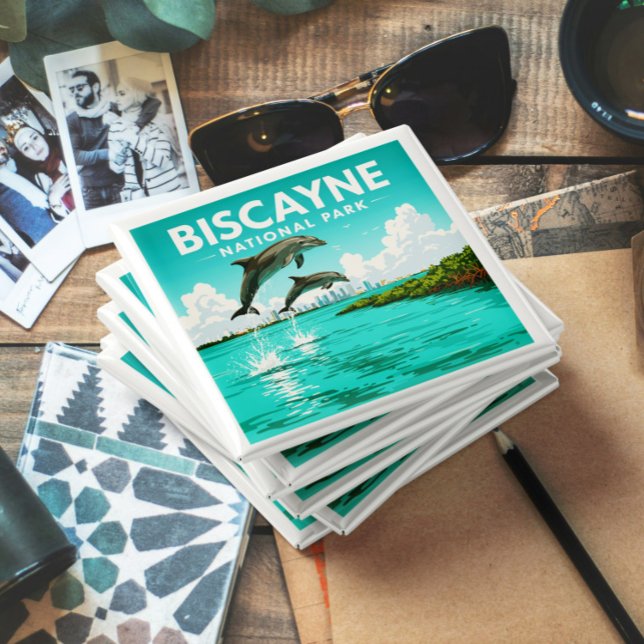 Aimant Parc national vintage de Biscayne (Créateur téléchargé)