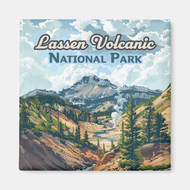 Aimant Parc national volcanique de Lassen California Volc (Devant)