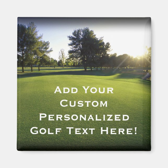 Aimant Parcours de golf vert à Dawn (Devant)