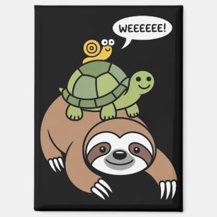 Aimant Paresseux Tortue Escargot Animal à dos Animaux en