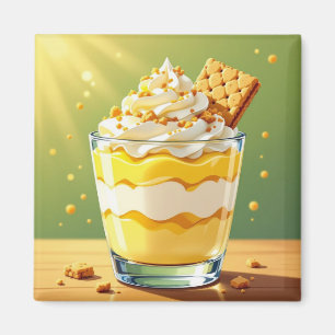 Aimant Parfait de pudding à la vanille et de crème fouett