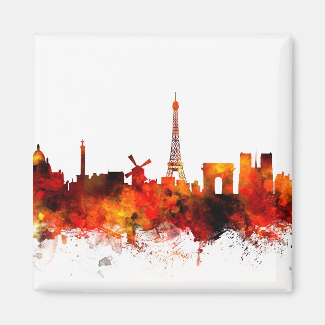 Aimant Paris France Skyline (Devant)
