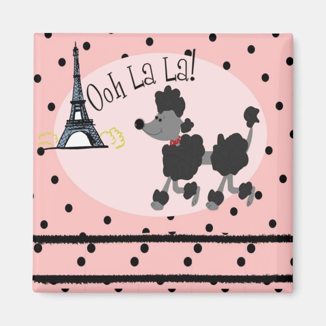 Aimant Paris Poodle (Devant)