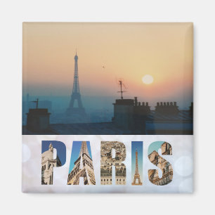 Aimant Paris Tour Eiffel France Ville Sunset Photo