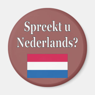 Aimant Parlez-vous néerlandais ? en néerlandais. Fanion