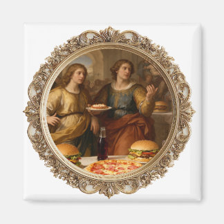 Aimant Parodie de peinture de la Renaissance vintage d'ho