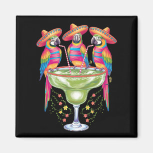 Aimant Parrot Cinco De Mayo Drôle Boire Fiesta Mexicaine