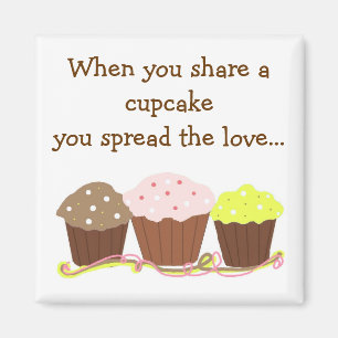 Aimant Partagez un Cupcake ...