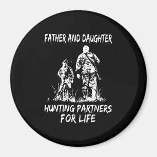 Aimant Partenaires de chasse père et fille à vie