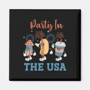 Aimant Parti Aux Etats-Unis 4 juillet Funny Party Usa Sum