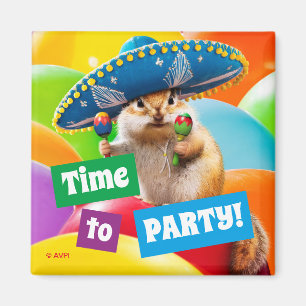 Aimant Parti Chipmunk De Sombrero