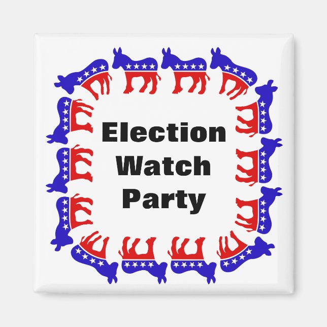 Aimant Parti démocrate de surveillance des élections (Devant)