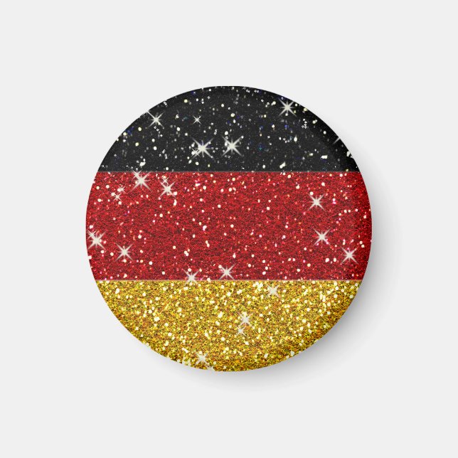 Aimant Parties scintillant Allemagne Drapeau avec étincel (Devant)