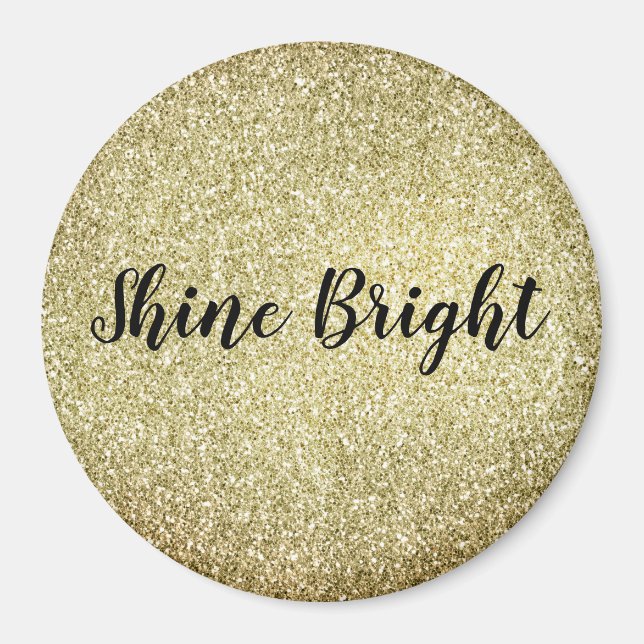 Aimant Parties scintillant Jaune Gold Glitz (Devant)