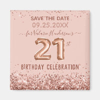 Parties scintillant rose 21e anniversaire Enregist