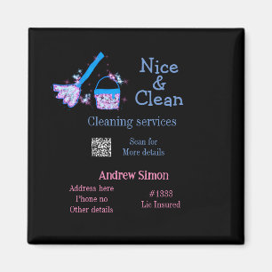 Aimant Parties scintillant rose bleue nettoyant pop ajout