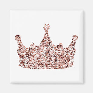 Aimant Parties scintillant Rose Gold Crown Clipart Queen