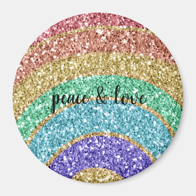 Aimant Parties scintillant Sparkle Gold Rainbow personnal (Devant)