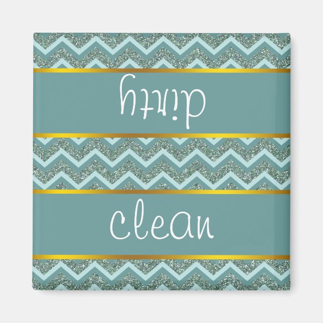 Aimant Parties scintillant turquoise (Devant)