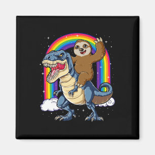 Aimant Partir à cheval T-rex Dinosaur arc-en-ciel Animaux
