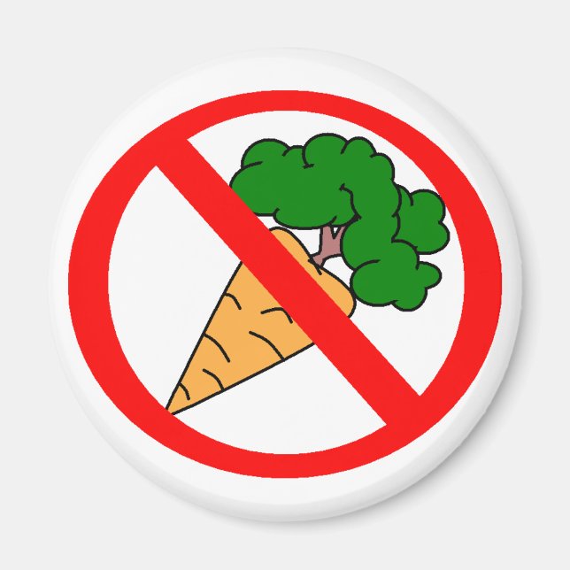 Aimant Pas de carottes ! (Devant)