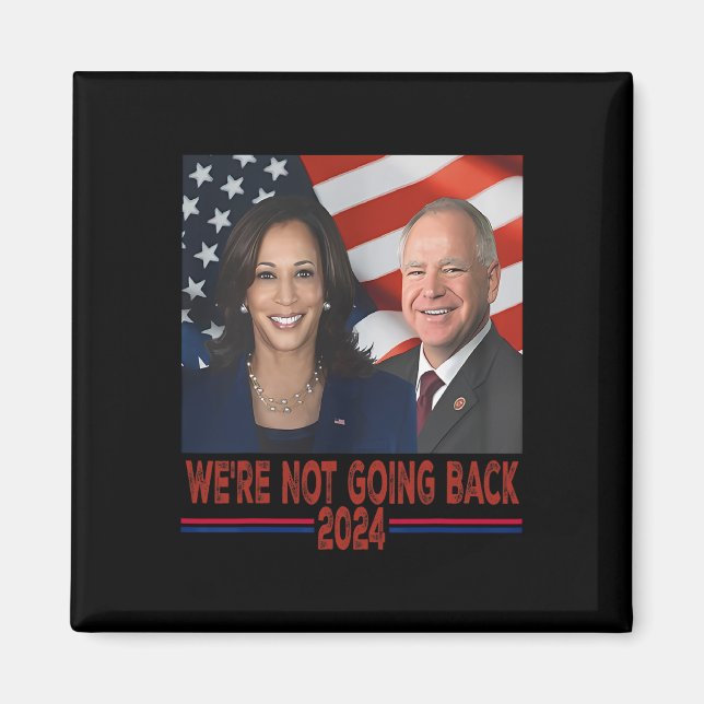 Aimant Pas de retour Kamala Harris Tim Walz (Devant)