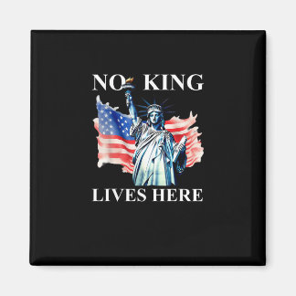 Aimant Pas de roi ne vit en Amérique Drapeau patriotique