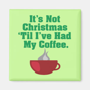 Aimant Pas Noël jusqu'au café