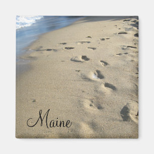 Aimant Pas sur une plage sablonneuse (Maine)