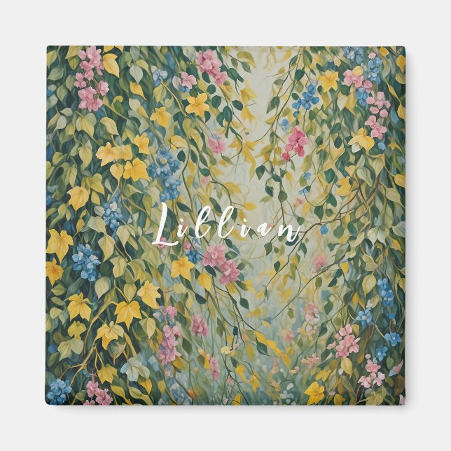 Aimant Passage enchanté : Jardin secret Pastel (Devant)