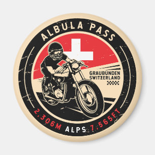 Aimant Passe Albula Suisse Motorcycle