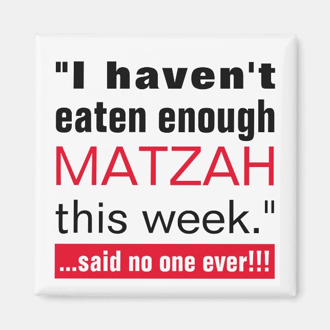 Aimant Passover Funny Matzah (Devant)