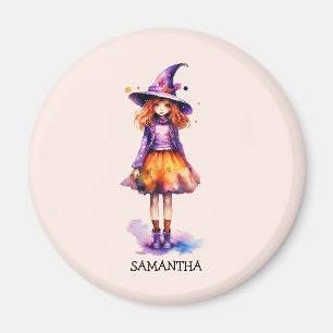 Aimant Pastel Cute Witch Girl - Halloween esthétique (2)